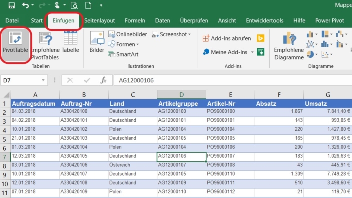 Pivot-Tabellen - Hands-On-Excel | Datenanalyse | Excel Dashboards